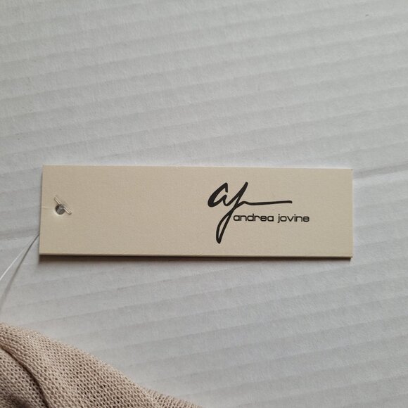 Andrea Jovine cardigan sweater light brown cocoon crochet neutral pockets new - Picture 10 of 14